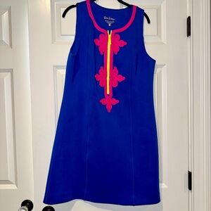 NWOT Lilly Pulitzer Mila Shift Blue Neoprene Shift Dress